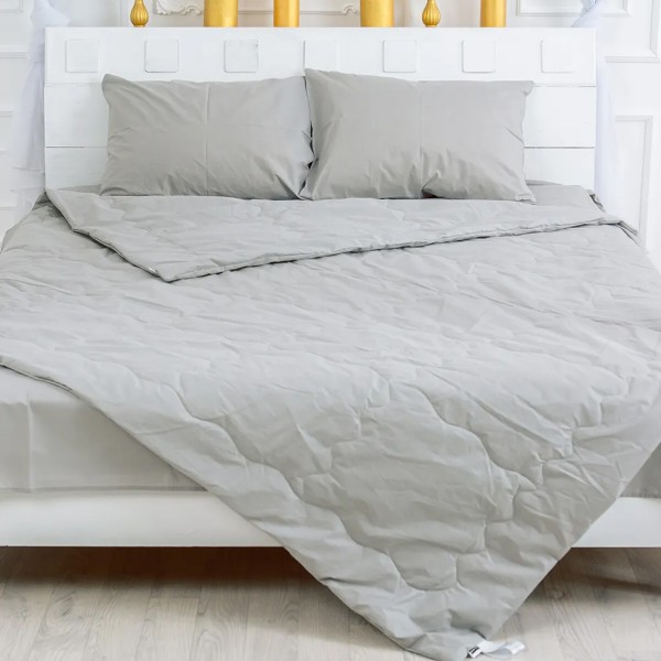 Фото - Комплект постільної білизни MirSon №2416 Eco-Soft 116-5703 Light Gray 200х220 см +нав. 2х50х70 см (2200003035162)